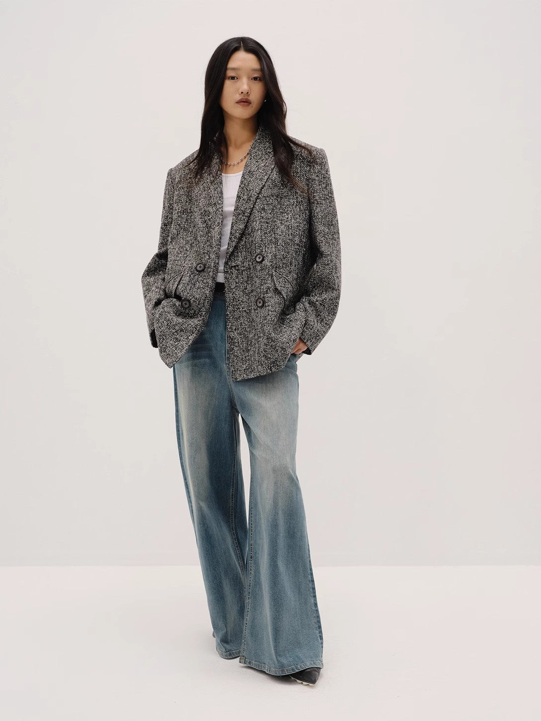 "Long Night Meteor" Italian Imported Yarn Chanel Style Tweed Suit Jacket